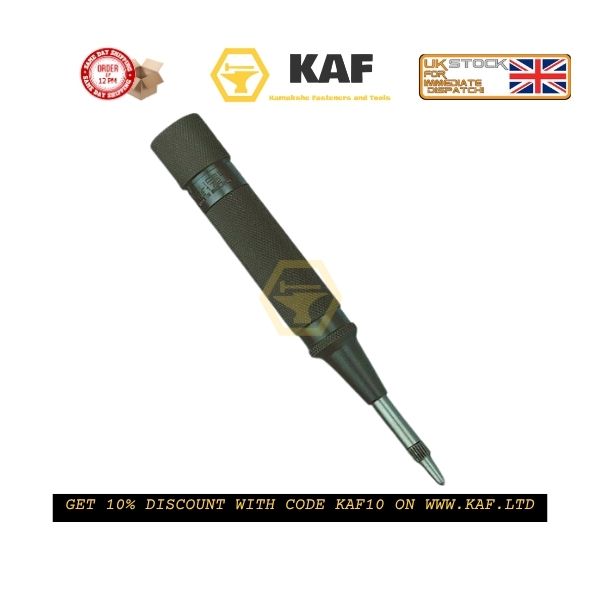 Eclipse Spear & Jackson E172 Heavy Duty Automatic Centre Punch | Adjustable Tension | Hardened Steel Tip | Metal, Wood, Plastic | Auto Punch Tool