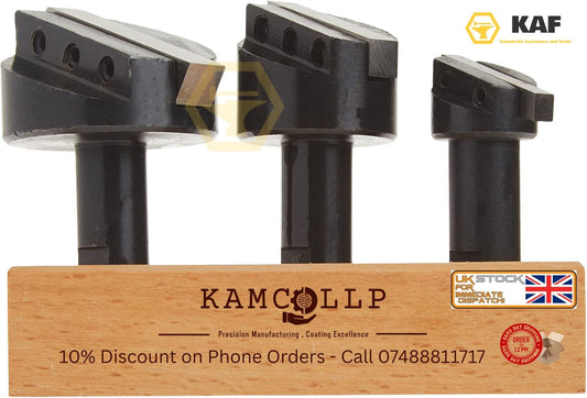 Fly Cutter Set with 1/2" Shank 3 PCS with Hardened HSS Tool 3/16" 1/4" 5/16" KAF