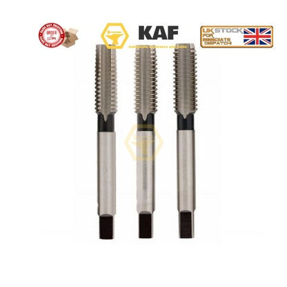 KAF BSF Tap Set of 3 | British Standard Fine Hand Taps | 3/16" to 1"