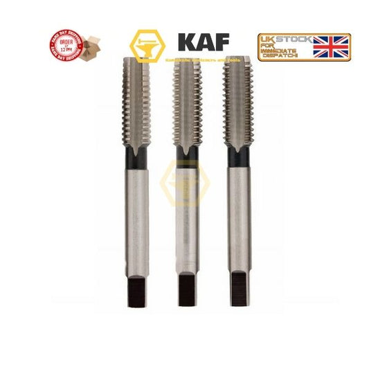 KAF BSF Tap Set of 3 | British Standard Fine Hand Taps | 3/16" to 1"