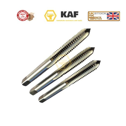 KAF BSF Tap Set of 3 | British Standard Fine Hand Taps | 3/16" to 1"