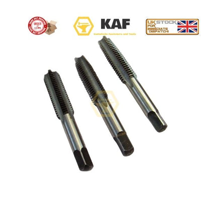 KAF BSF Tap Set of 3 | British Standard Fine Hand Taps | 3/16" to 1"