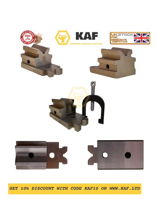KAF Multipurpose Vee Block & Clamp | Precision Steel V-Block for Machinists